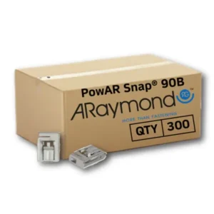 Araymond Powar Snap 90b (Large) Module Mounting Clip W/Grounding | Box (300 Pieces)